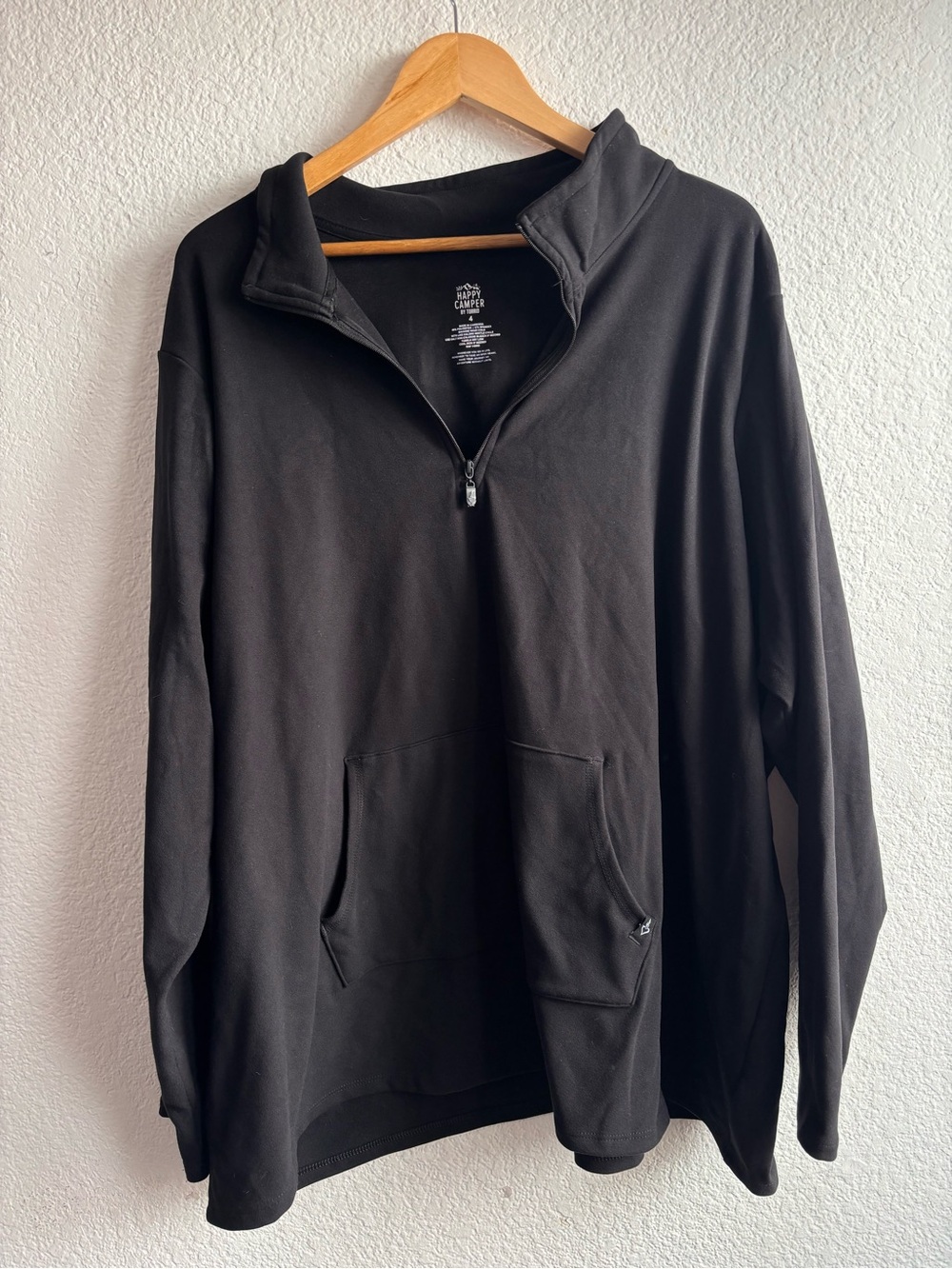 Happy Camper Torrid Black Quarter-Zip Pullover Sweater Soft Plus 4X